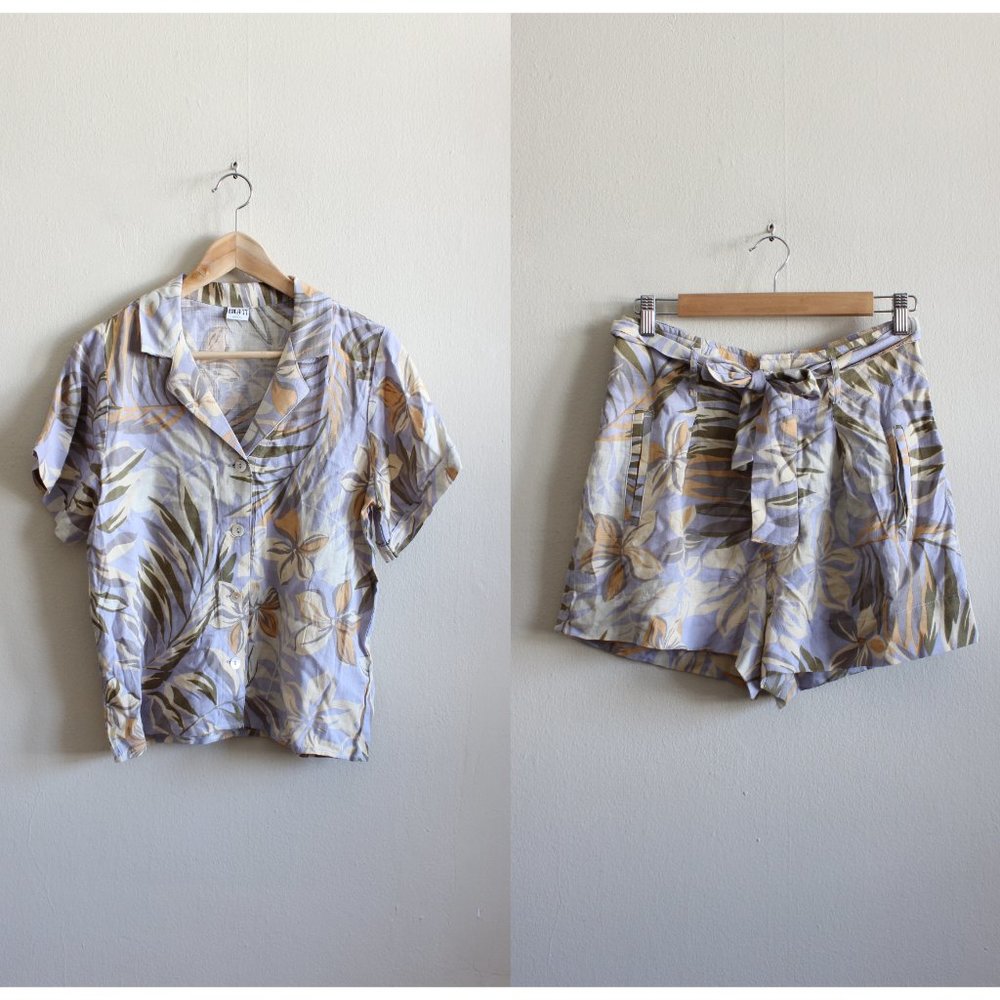 BILA 77 Pastel Print Shorts & Top 2 Piece Coordinating Set